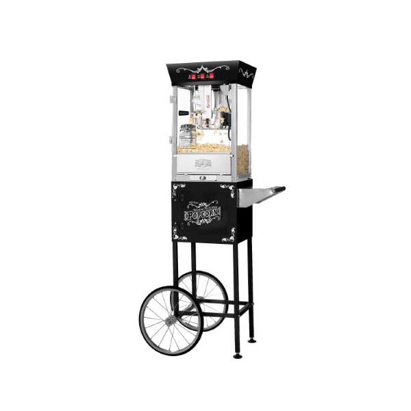 Great Northern Popcorn 8 Ounce Antique Style Popcorn Machine - Electric Countertop Popcorn Maker Cart (Black) 823424DZS - main